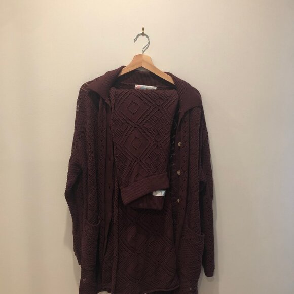 Free People Get Away Fauxchet Set - Color: Rum Raisin - Size: Medium NWT - Picture 5 of 7